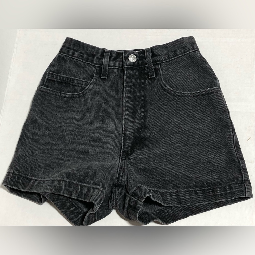 Guess Vintage 80,s Black High-Rise Denim Shorts - Picture 4 of 9